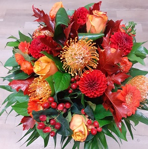 3-Bouquet tons rouge/orange